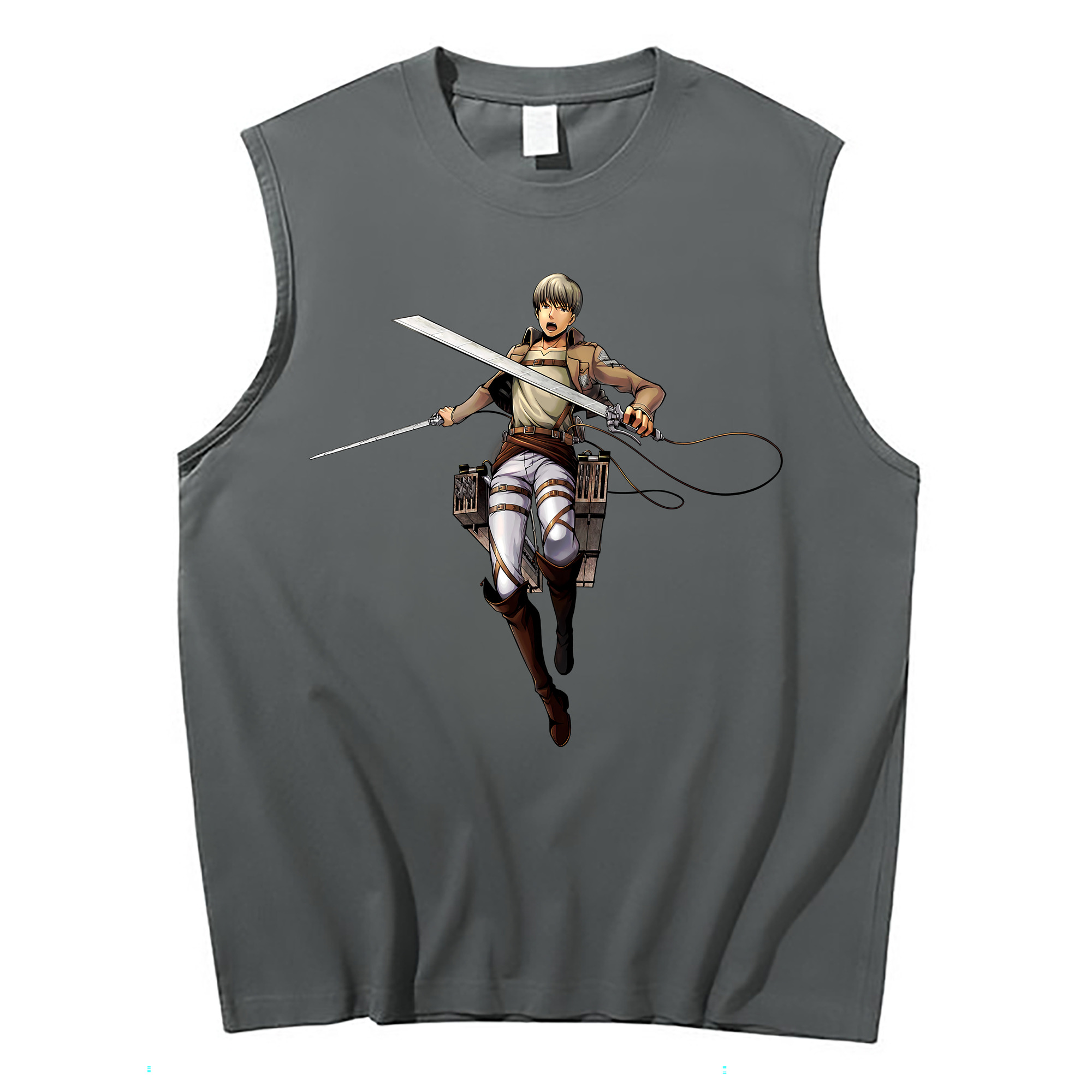 （画像用） 進撃の巨人 Attack on Titan コットン100％タンクトップ（フロントプリント）